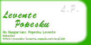 levente popesku business card